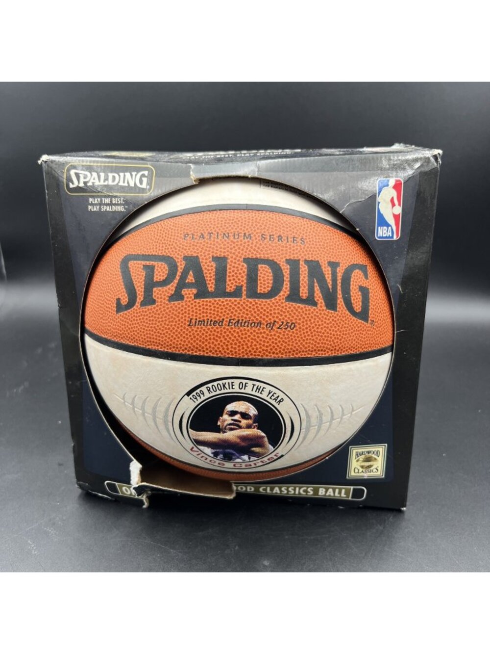 SPALDING Hardwood Classics VINCE CARTER 1999 ROY BASKETBALL - LE of 250 - NEW
